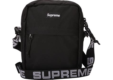 fake supreme bag black|supreme shoulder bag ss18 on.